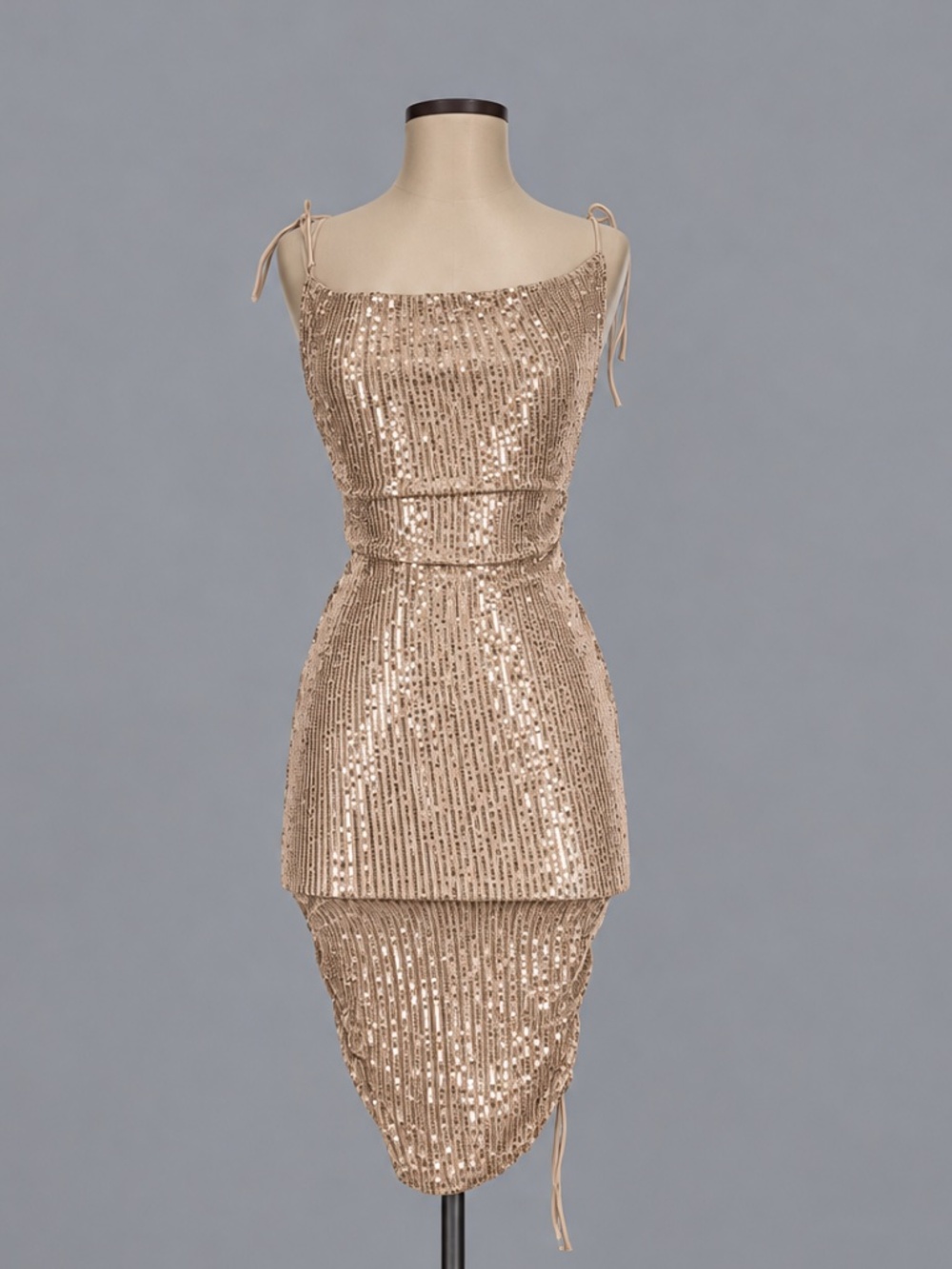 Hello Molly Sequin Ruched Cocktail Dress – Size 2